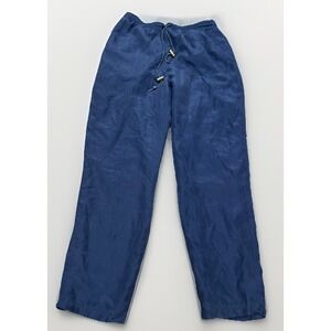Mureli Vintage Navy Blue 100% Silk Track Pants Women's Lrg – Retro Lounge Pants